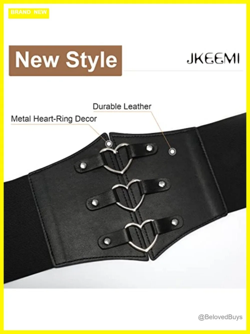Women Corset Belt Faux Leather Elastic Waist Cincher Halloween Costume Accessory